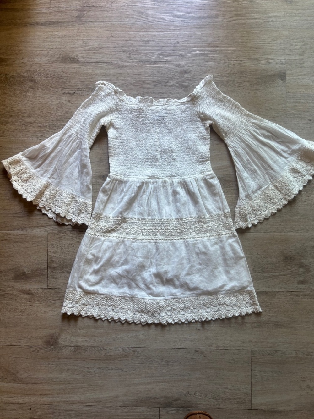 Boho Festival Coachella Dress Bershka Cream Laces